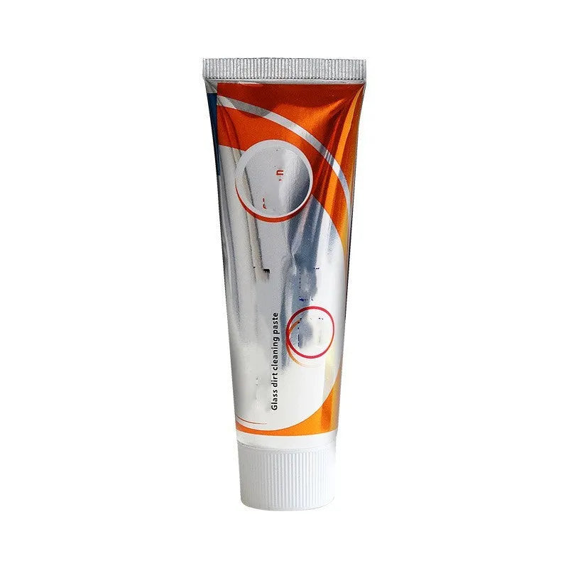 65ml white car windscreen cleaning paste tube with sponge mop applicator for removing oil stains from glass