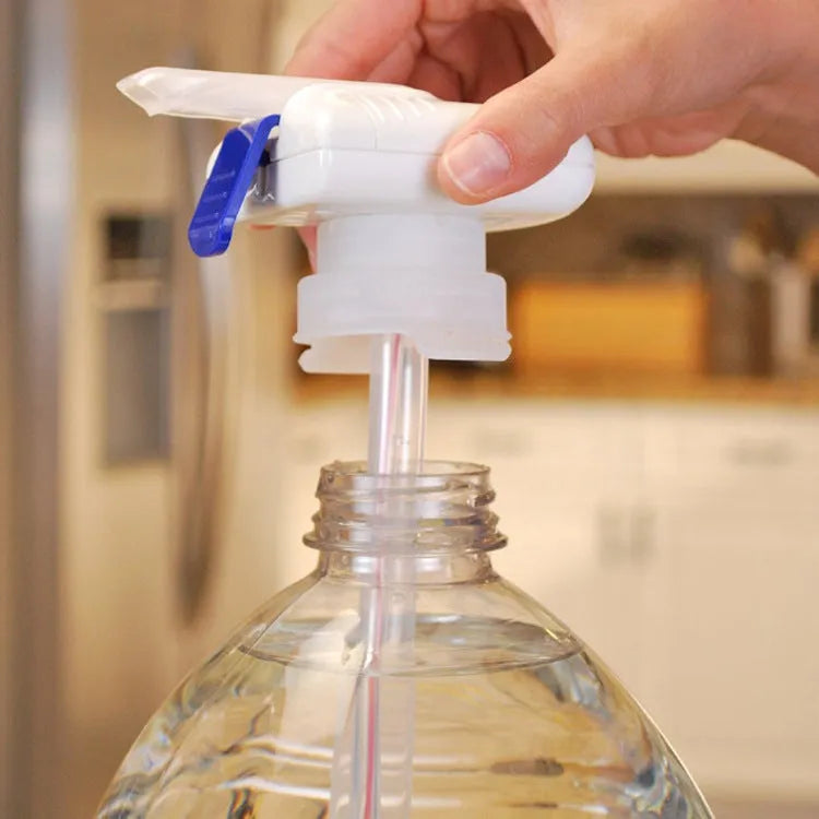 Electric pumping water device with silicone straw for milk and juice transfer