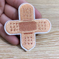 Computer embroidered decorative patch badges with lace craft detailing in a ten-piece set