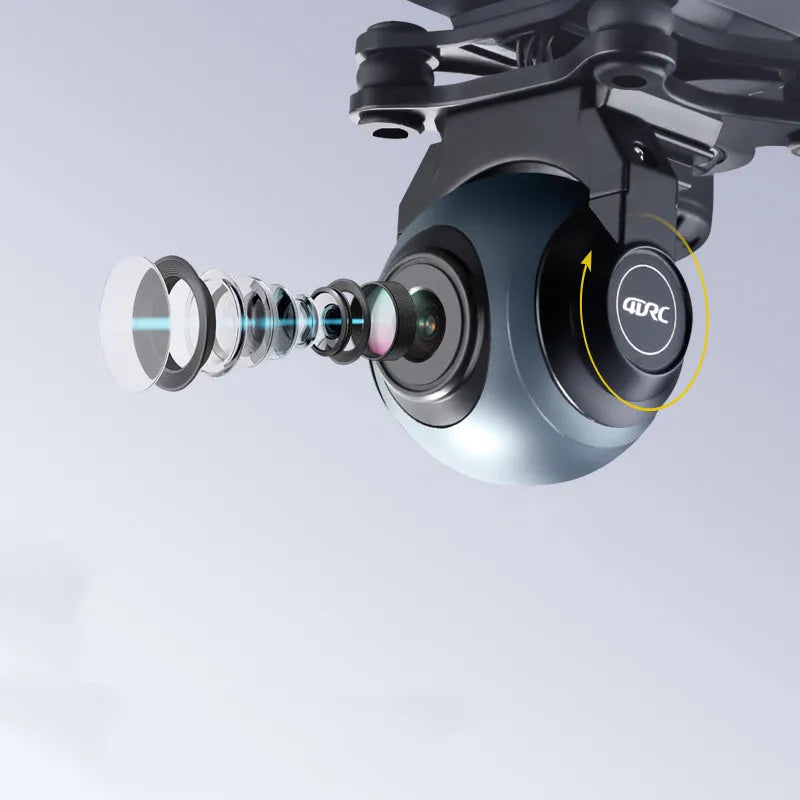 GPS quadrocopter remote control plane with anti-fall design, dual cameras, and plastic construction