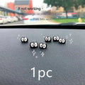 Black cartoon briquette car decorations made from resin with traceless mounting tape