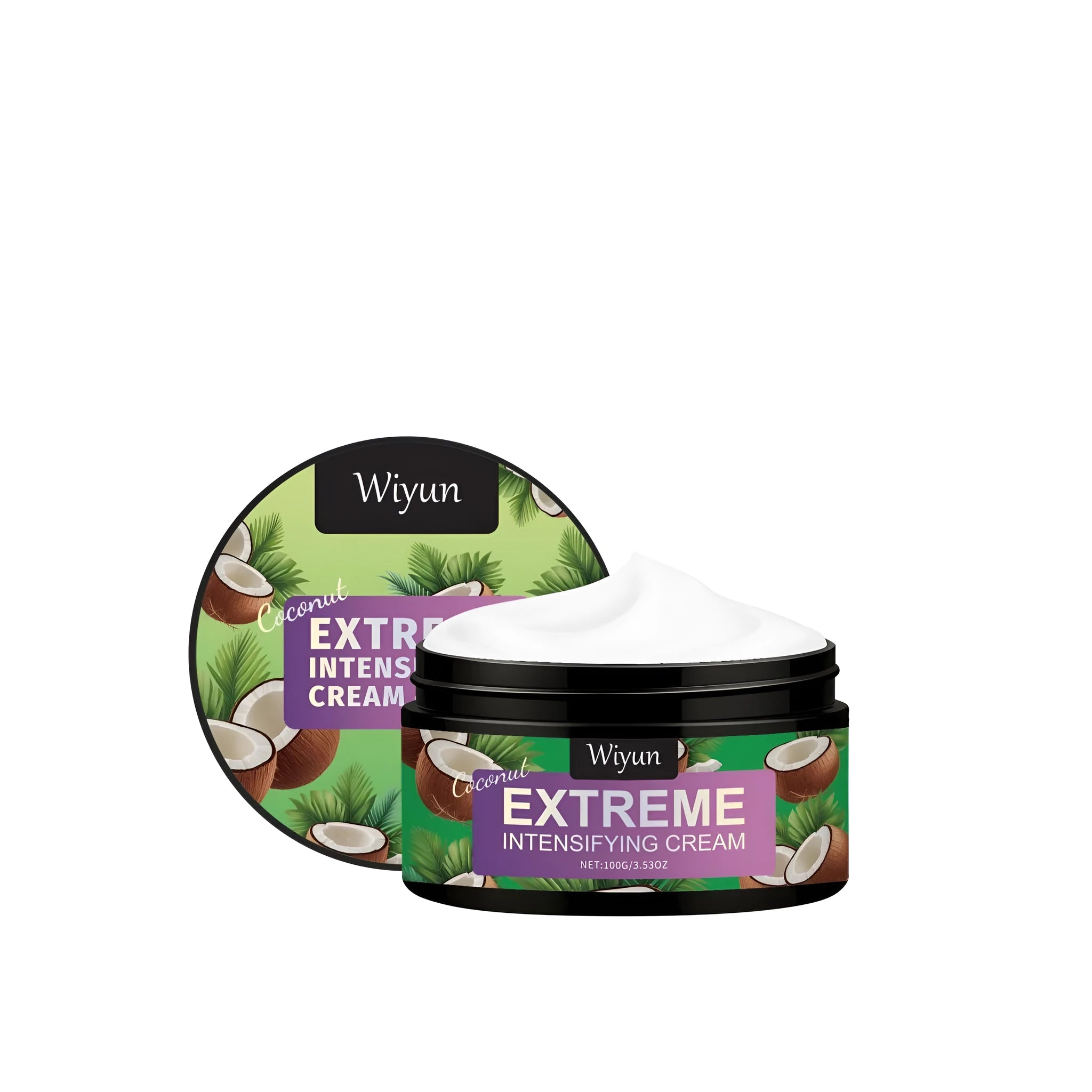 Coconut Extreme Intensifying Cream hair styling gel in caramel colour.
