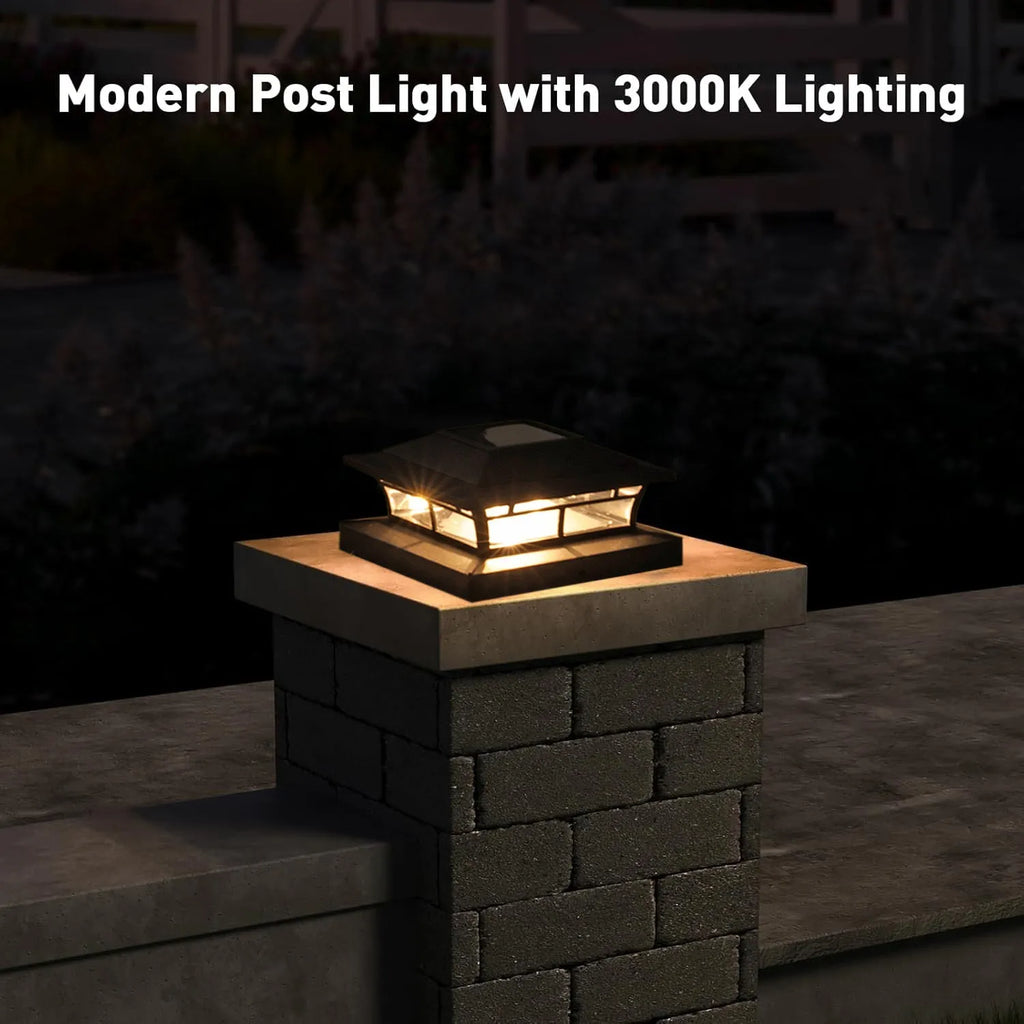 Solar pile fence lamp with ABS shell for outdoor garden handrail and lawn lighting