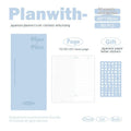Embossed meter book open to show white pages, with blue cover option displayed.