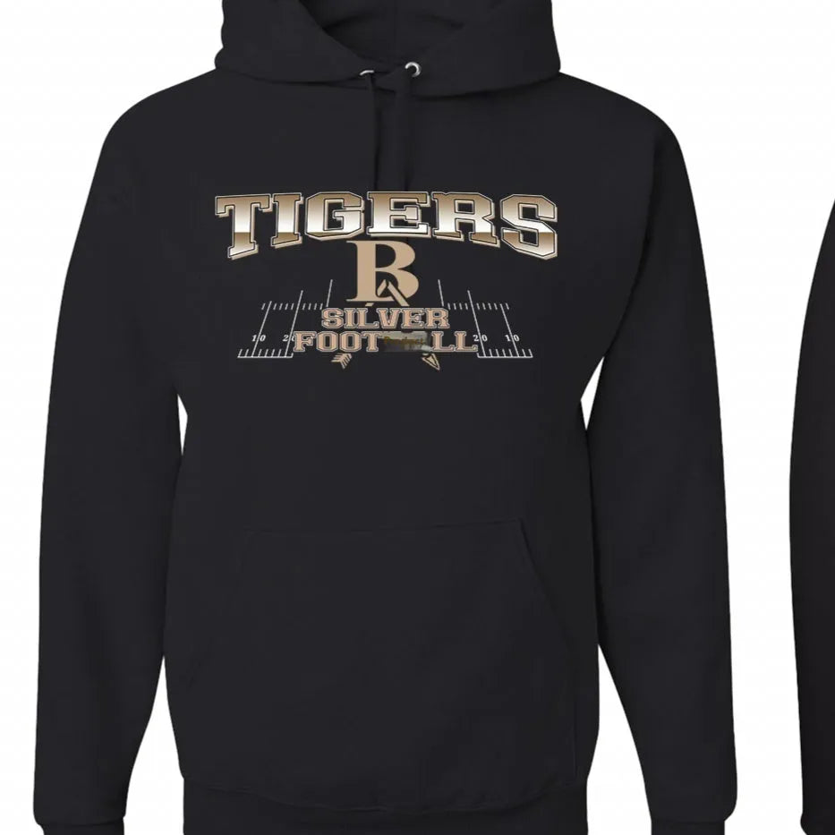 Black drop-shoulder sleeve hoodie in European and American sizing for leisure sports