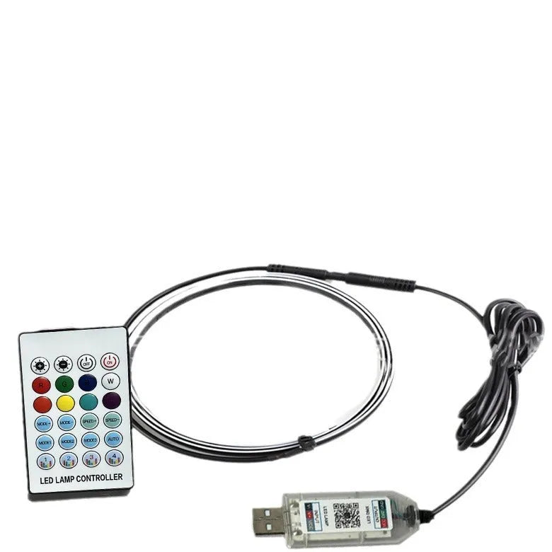 USB car ambient light music sync strip ABS plastic housing 110cm flexible LED decoration
