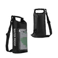Army Green 2L waterproof PVC mesh crossbody bag for phones, shown with adjustable strap.