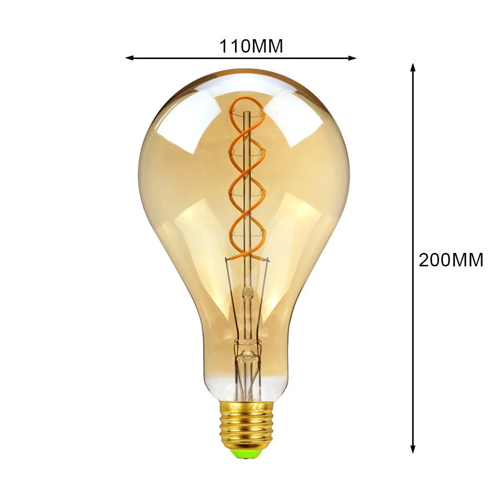Double helix golden LED soft light strip measuring 110mm by 200mm.