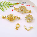 Small gold plated jewellery buckle clasp for pearl necklaces in gold, rose gold and silver colours