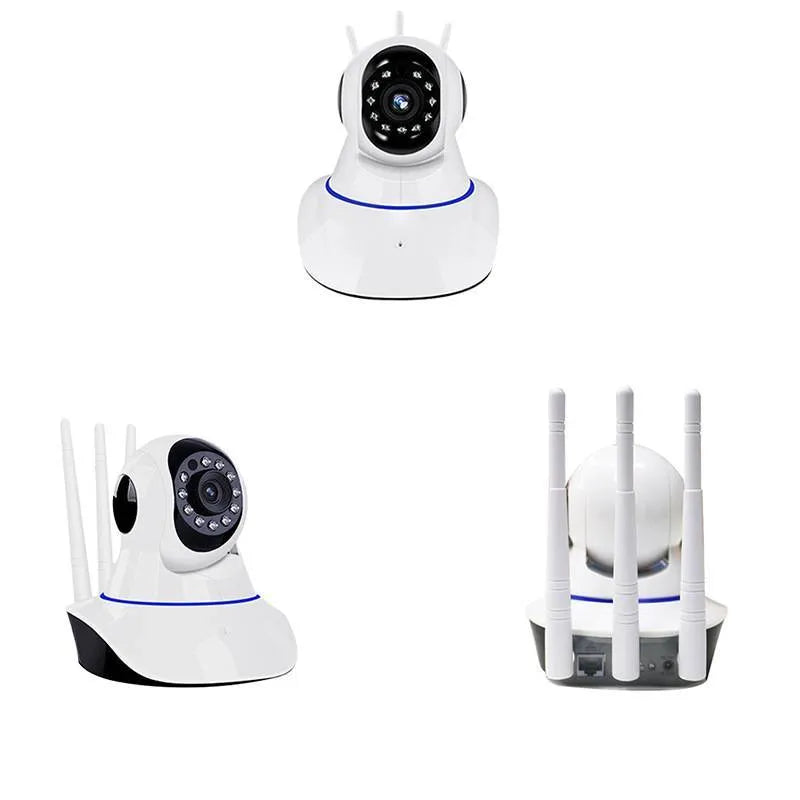 White dome security camera with 2MP resolution for wireless indoor outdoor surveillance