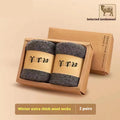 Cold resistant merino wool winter socks with thick midsole in black, khaki, light grey or dark grey