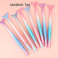 Plastic mermaid cartoon pen with 0.38mm needle-tube writing tip