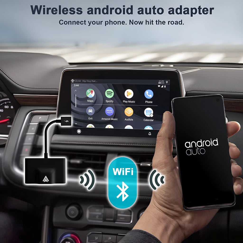 Car wired to wireless Android adaptor for CARPLAY compatible vehicles with multiple colour options