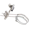 Reading glasses double clip with metal bracket and glass lens magnifier attachment
