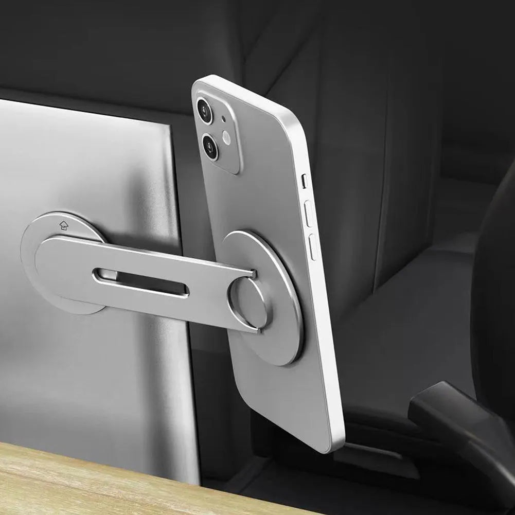 Tesla magnetic suction mobile phone holder aluminium alloy car mount with silicone pad
