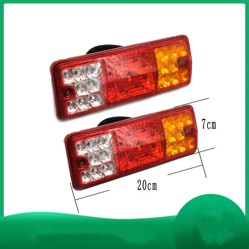 Black shell electric tricycle taillight replacement light, 200mm by 70mm size
