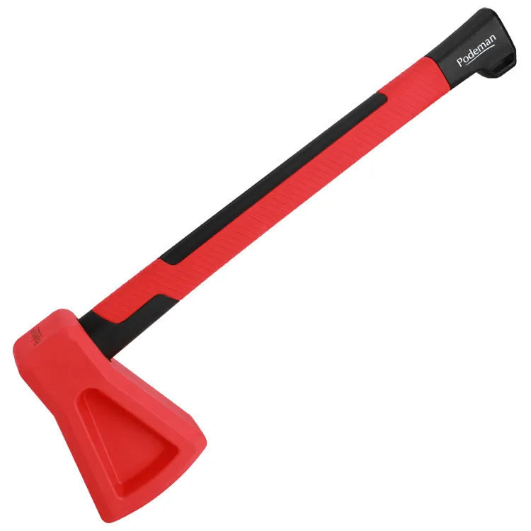 Red plastic Home Fitness Axe Muscle Trainer for strength training at home.
