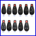Dodge Chrysler remote car key fob replacement plastic shell case, ABS brass material, 85mm by 42mm by 15mm.