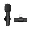 K10 wireless lavalier microphone for mobile phones with Type-C or Lightning charging interface