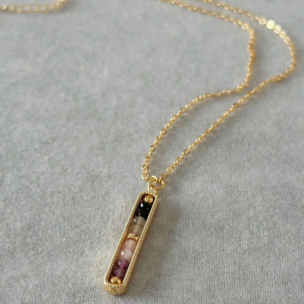 Transparent heart-shaped pendant necklace on alloy O-chain for women with electroplated finish