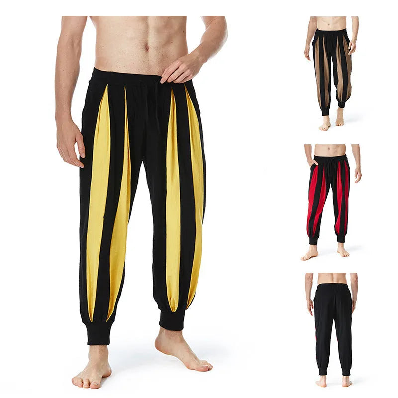 Men's straight fit casual trousers in polyester fabric available in multiple sizes and colours