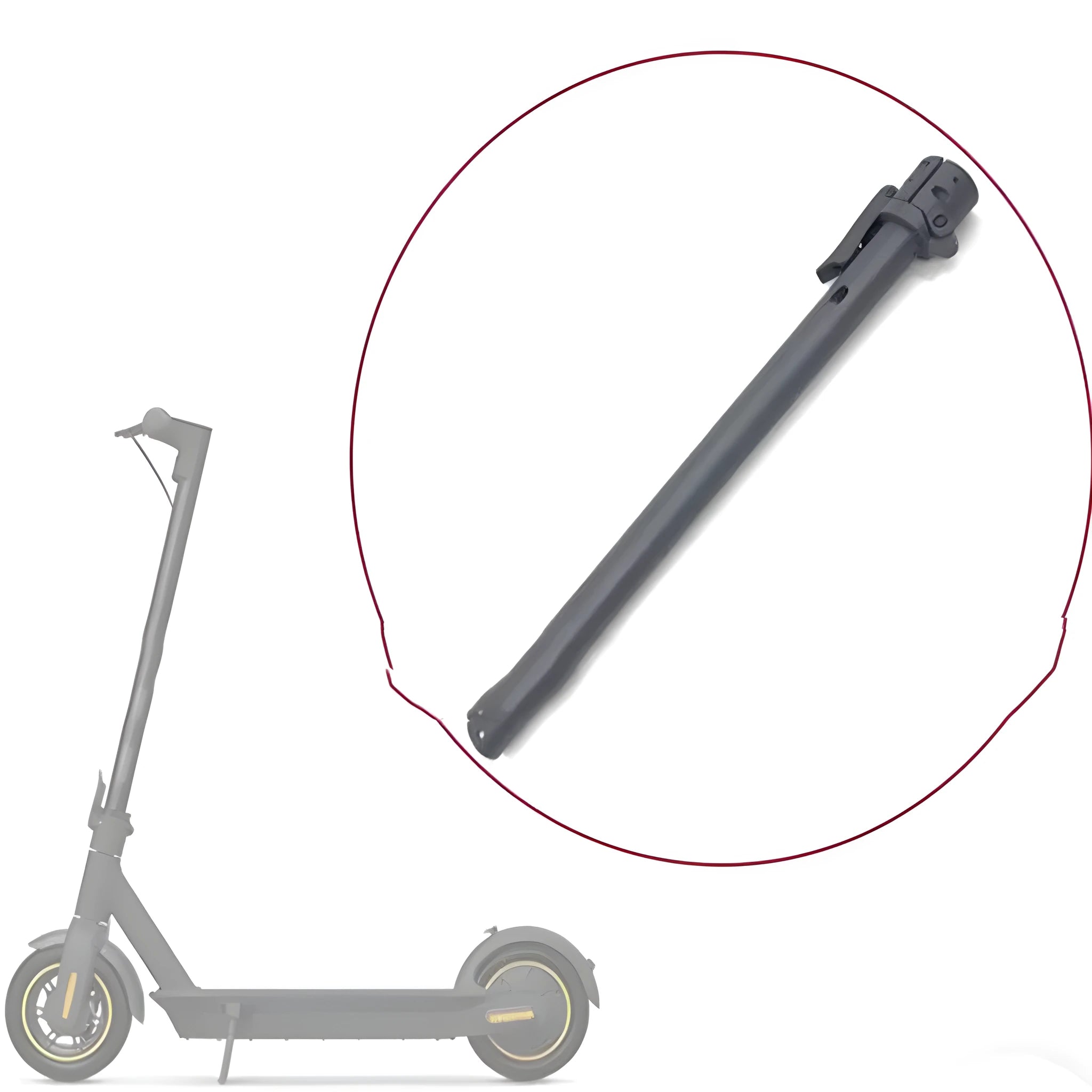 Black folding upright bar replacement part for Ninebot No. 9 electric scooter