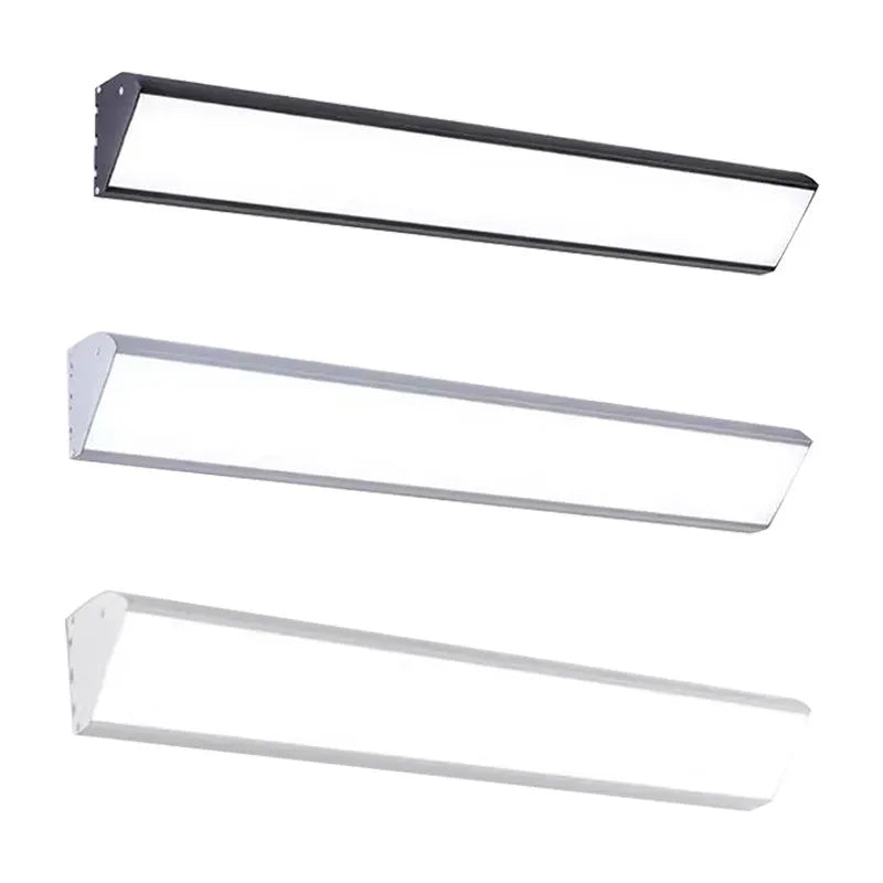 Modern LED strip wall lamp black aluminium body PC shade 150cm 48W indoor