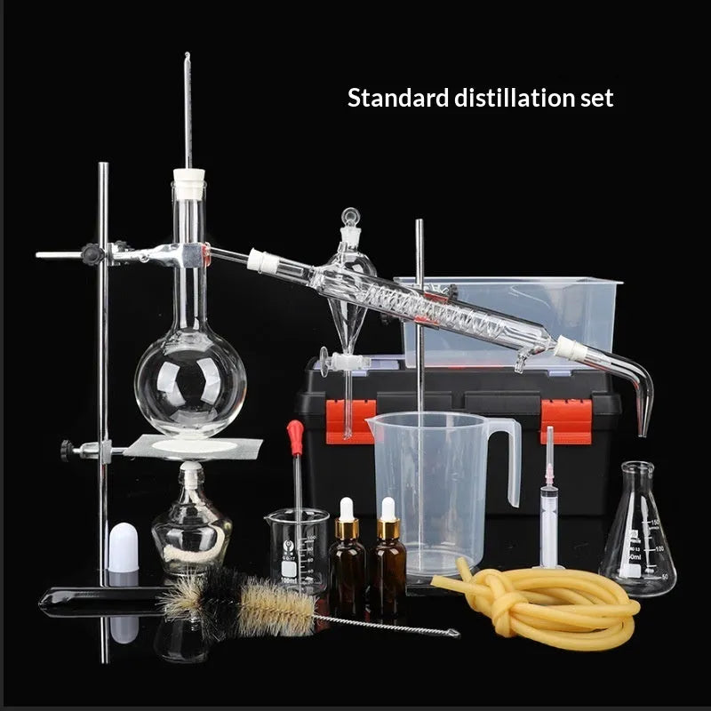 500ml glass essential oil distillation kit in portable toolbox edition for home use