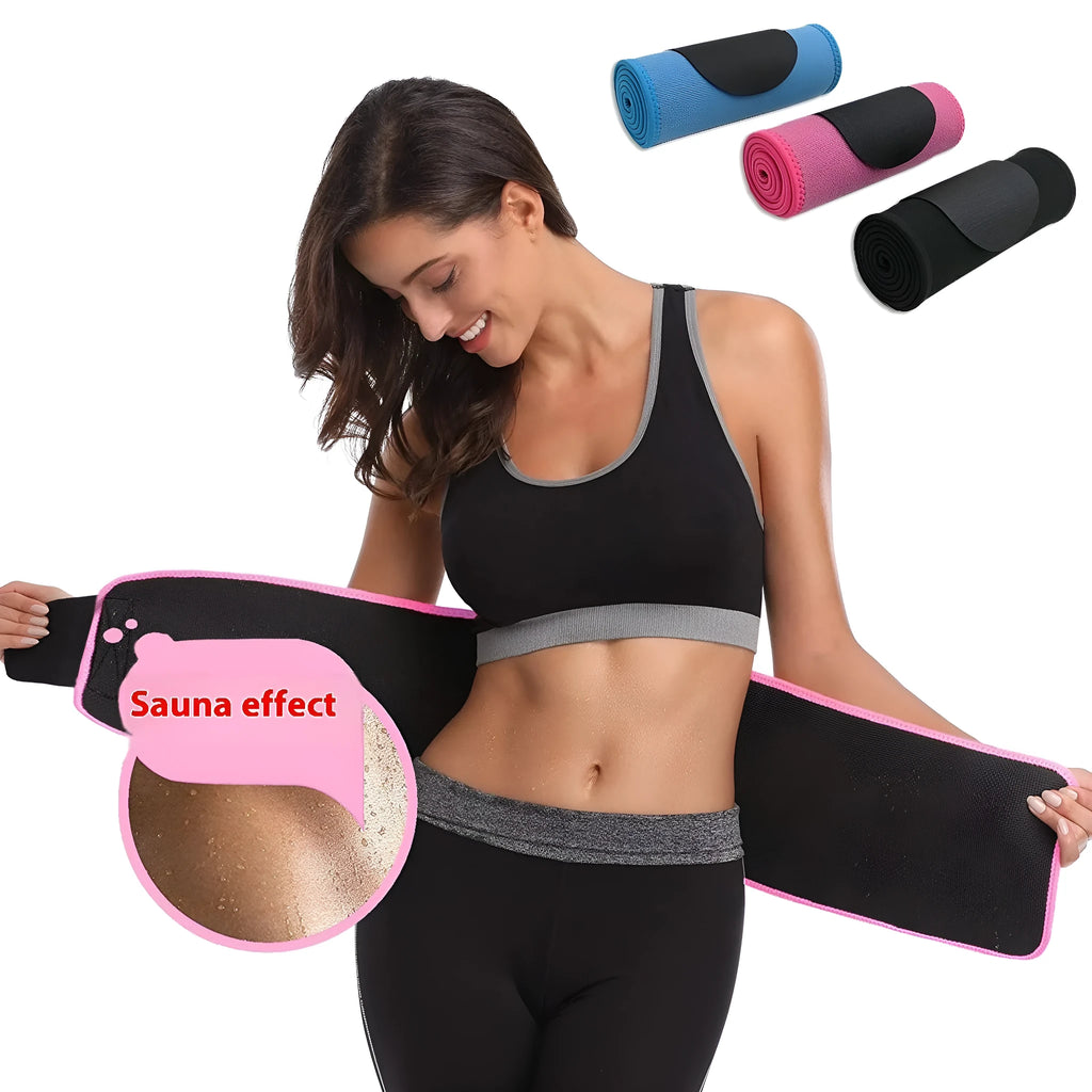 Neoprene lumbar support belt for running and fitness sports in black colour