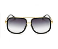 Retro vintage sunglasses with metal plastic frame in black grey colour for street shooting fashion