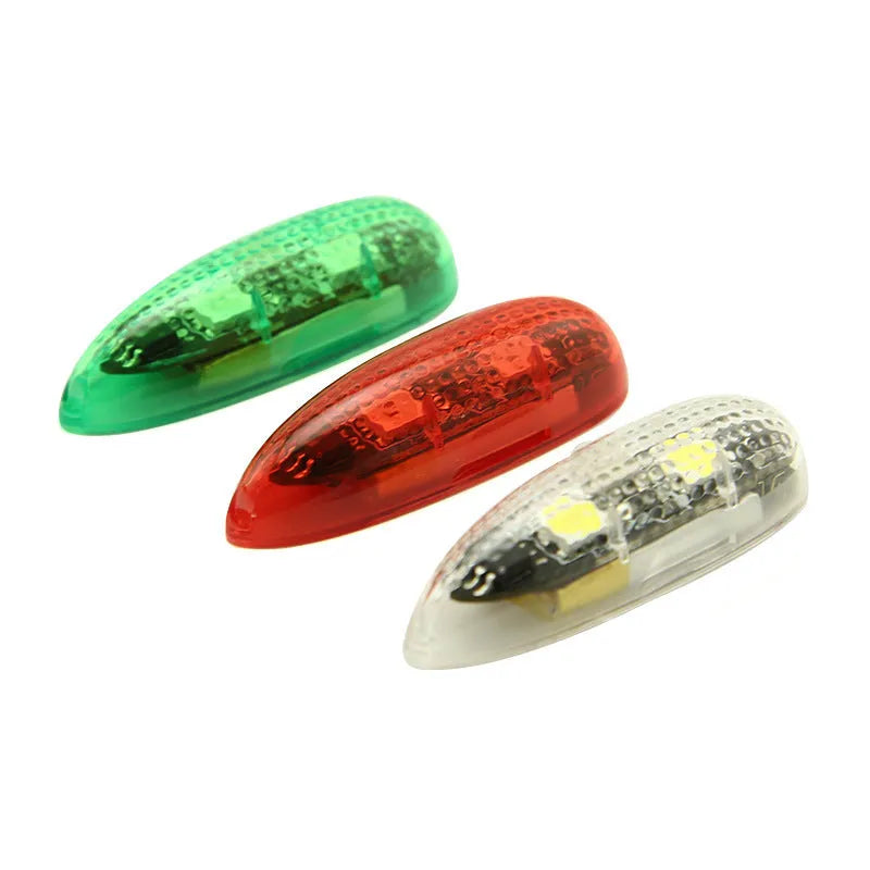 V3 wireless charging waterproof navigation light for model cars and boats, showing red, green, and white colour options.