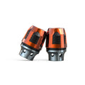 05 aluminium alloy fork cup pair in choice of blue, gold, orange, red, or silver anodised finish for vehicle front axles