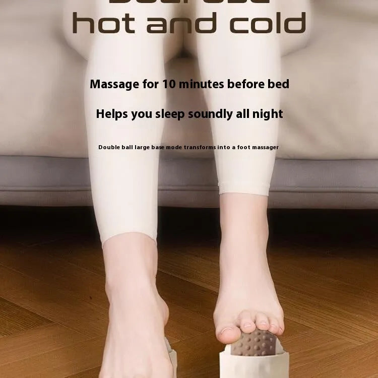 Massage ball with cold and hot compress function in caramel mocha colour