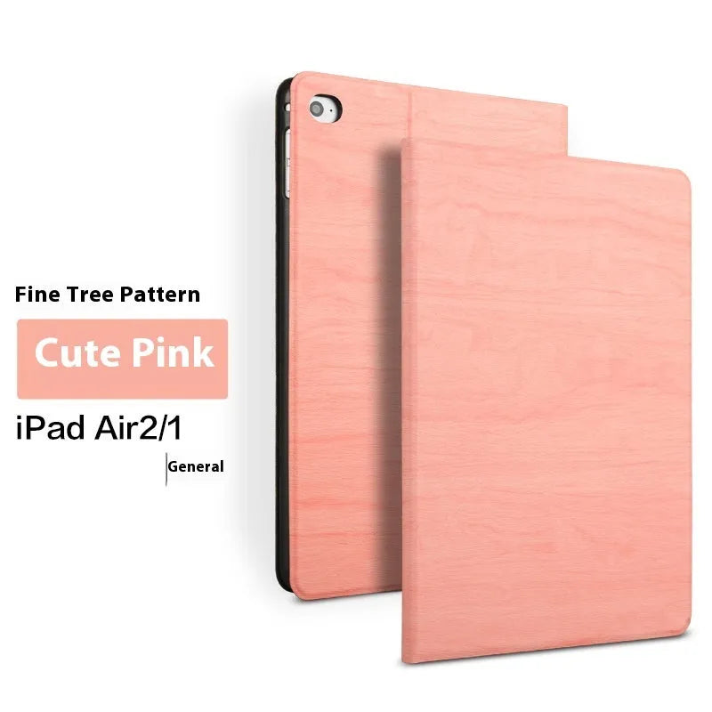 Universal Apple iPad protective cover in imitation leather with sleep bracket function, shown in sapphire blue colour