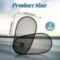 Breathable car window shades with suction cups attached to vehicle side window