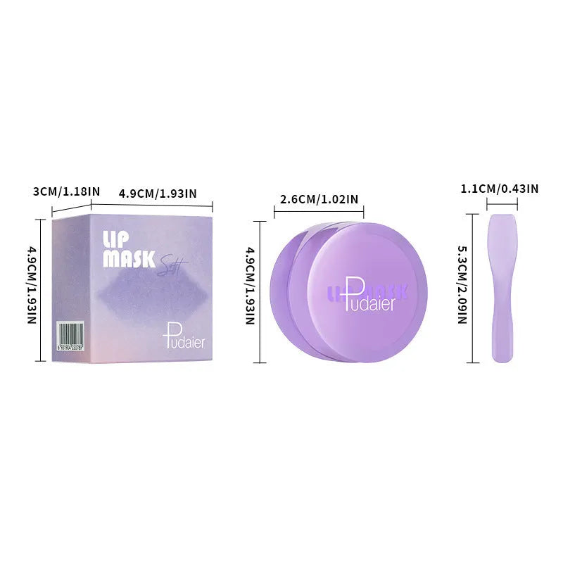 10ml lip balm exfoliating treatment box with lip film and scraper tool for lip lines