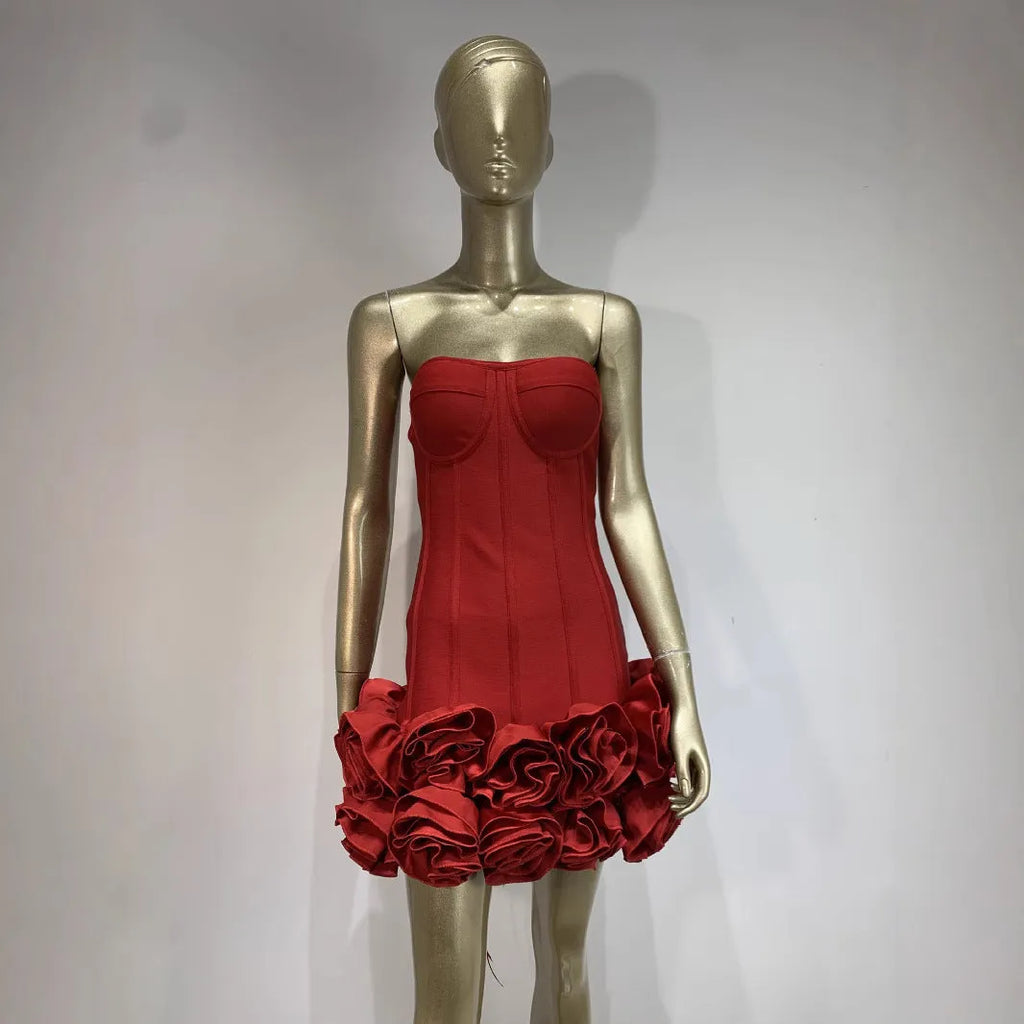 Women's urban style dress in solid colour with mid waist design