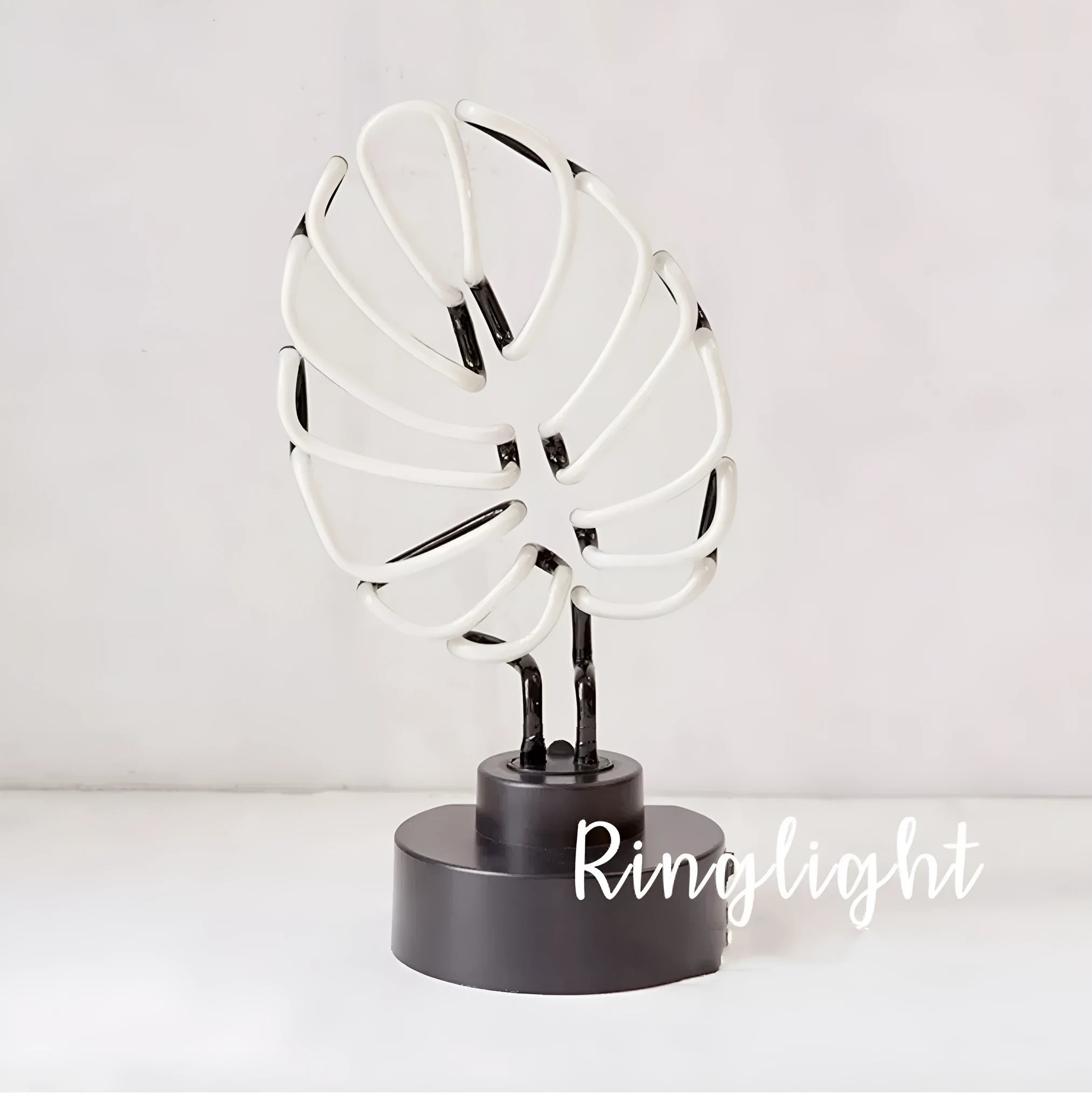 Minimalist bamboo shape desk lamp with green lighting and USB cable