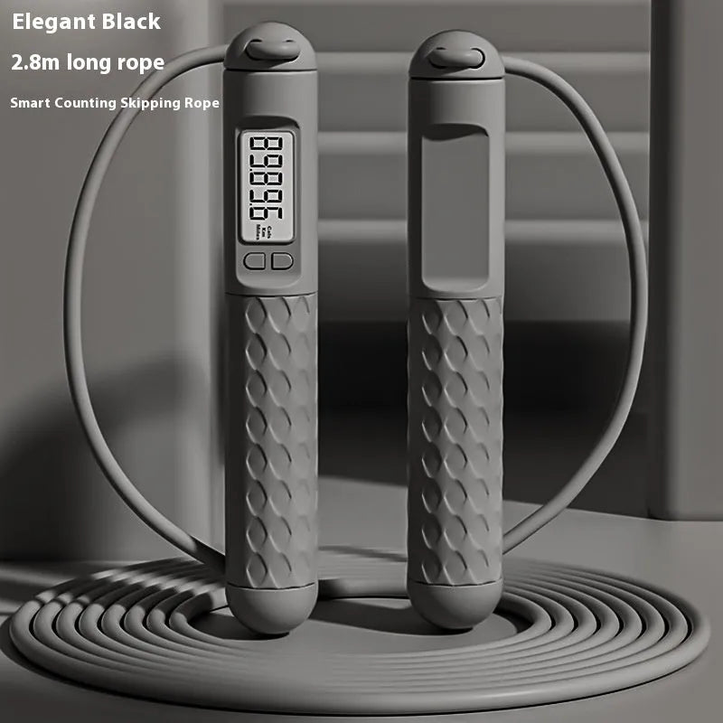 Skipping rope with bearing mechanism and ABS plastic handles for fitness training