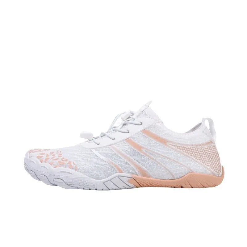 Lycra stretch fabric beach running shoes in A826 Beige colour showing casual unisex design