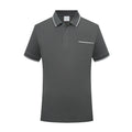 Lapel short sleeve polo shirt in spandex fabric, pullover style, available in apricot colour for summer
