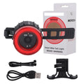 Black intelligent induction brake taillight for bicycles with aluminium alloy construction and seat tube bracket