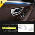 Set of four ABS stainless steel decorative trim strips for BMW 5 Series F10 F11 interior door handles.
