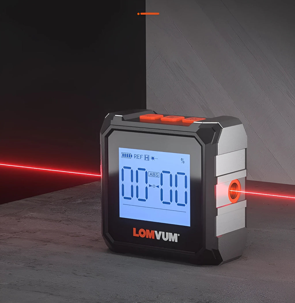 Digital laser infrared tape measure with inclinometer and alloy casing for engineering installations