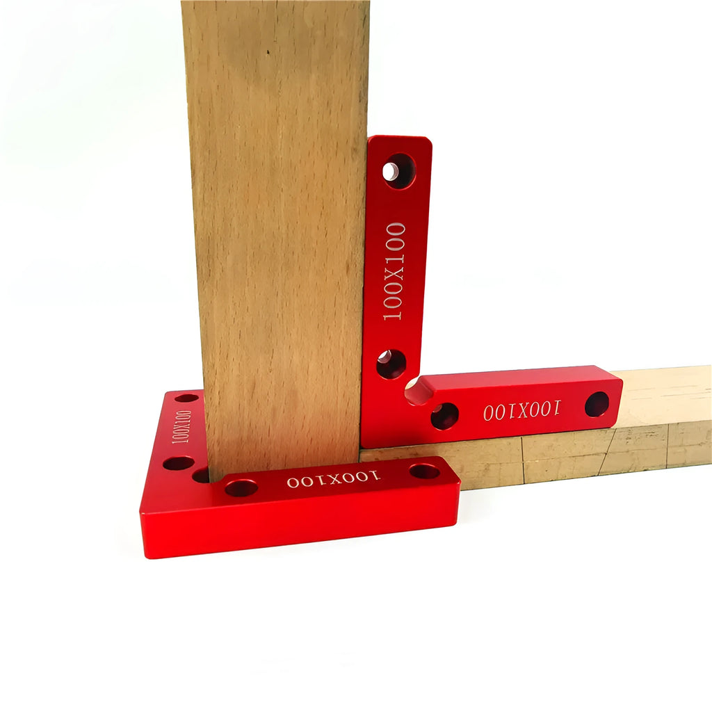 Aluminium alloy woodworking right angle fixture positioning block for jigsaw projects