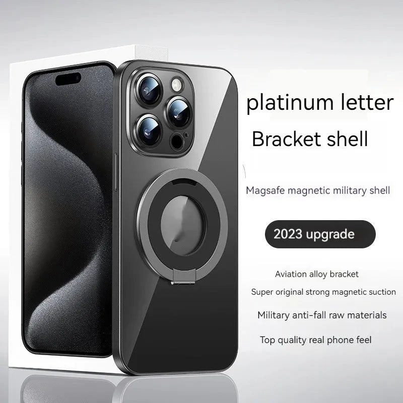 Creative magnetic transparent silicone phone case for Apple iPhone models