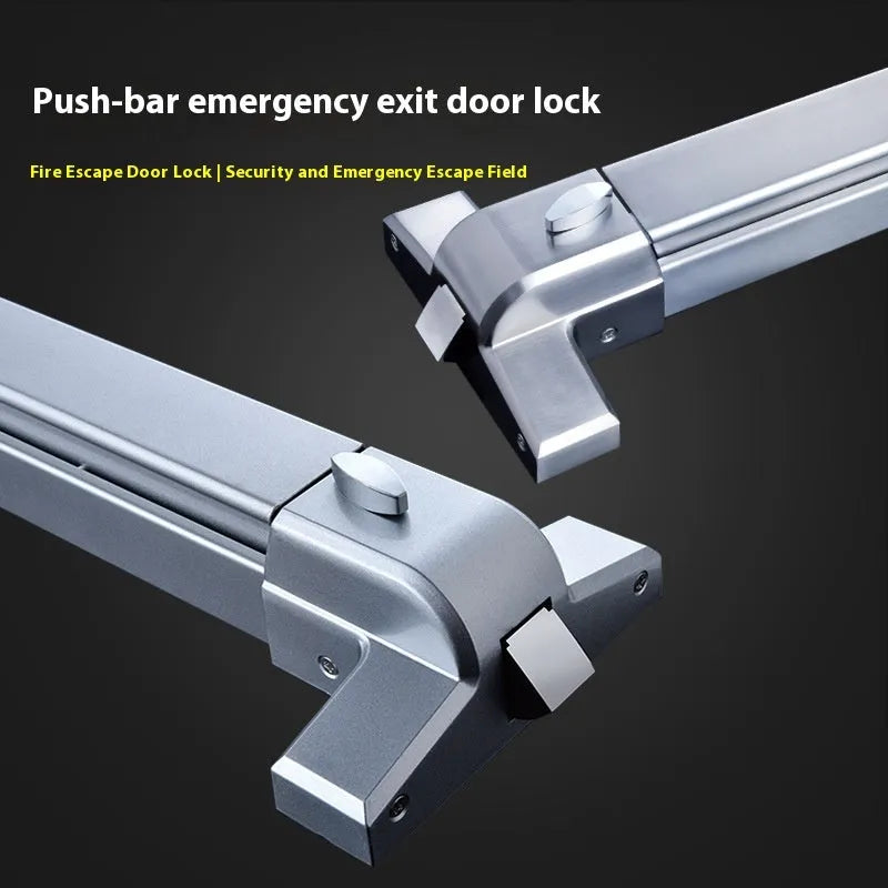 Stainless steel fireproof door push lock with external handle for single doors