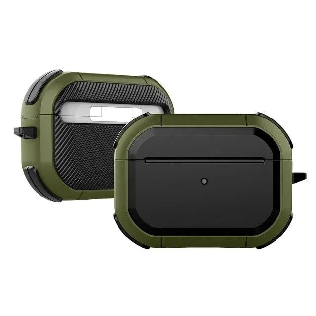 AirPods protective shell case in multiple colours showing TPU and PC construction with anti-drop design
