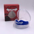Adult boxing mouthguard with printed tooth socket design in black, red or blue colour options