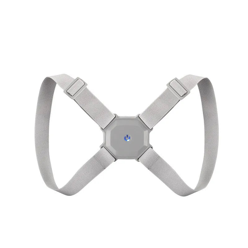 Smart posture corrector belt in gray packaging, adjustable for kids and adults, 210g